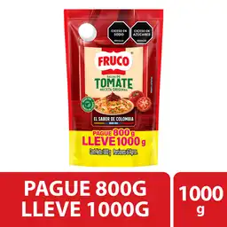 Salsa de Tomate Fruco Doypack Pague 800 g Lleve 1000 g