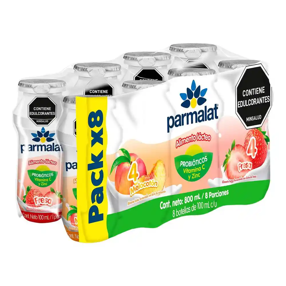 Alimento Parmalat Lacteo Fermentado Dulce Fresa (8 Unidad)