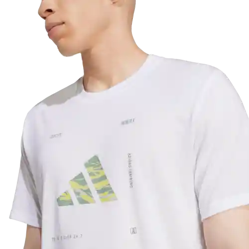 Adidas Camiseta Logo Manga Corta Entrenamiento Hombre Blanco T S