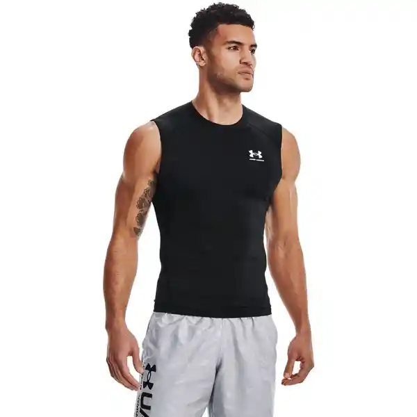 Under Armour Camiseta Heat Gear Compression Hombre Negro T. MD