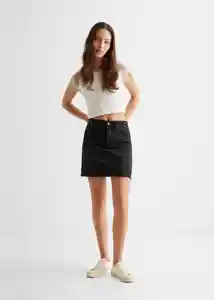 Falda Skirtn Negro Talla 18 Teen Niñas Mango