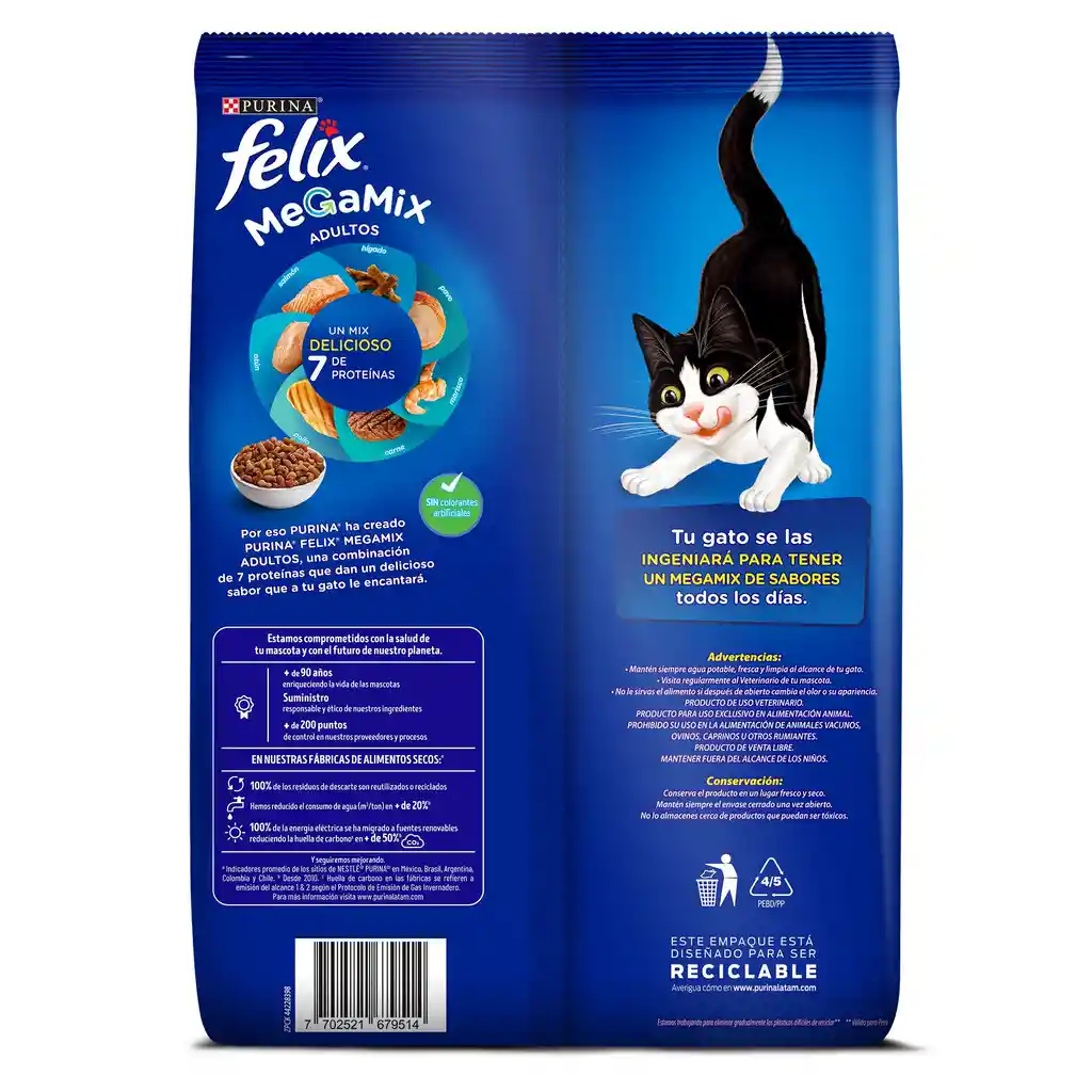 Comida para Gatos Purina Felix adulto megamix x 1.5 kg