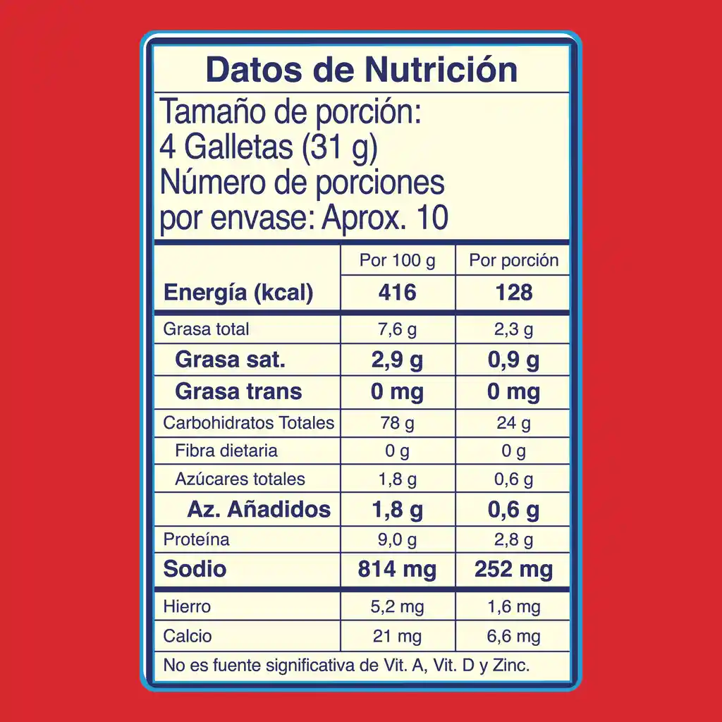 Galletas SALTINAS Original 3 tacos x 318g