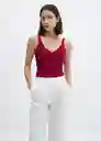 Top Gymnasti Rojo Talla XL Mujer Mango