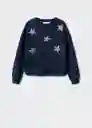 Sudadera Stars Navy Talla 12 Niñas Mango