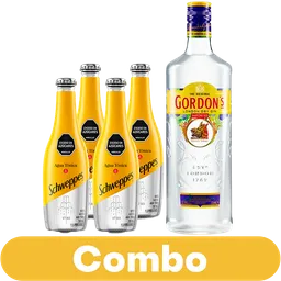 Combo Tónica Schweppes 300 mL 4 Unds + Gordon's