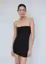 Vestido Tomo Negro Talla S Mujer Mango