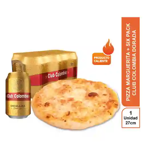 Combo Pizza Marguerita + Club Colombia Dorada 330 mL