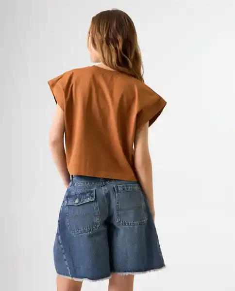 Camiseta Mujer Café Talla M 602G006_CAF181154 Americanino