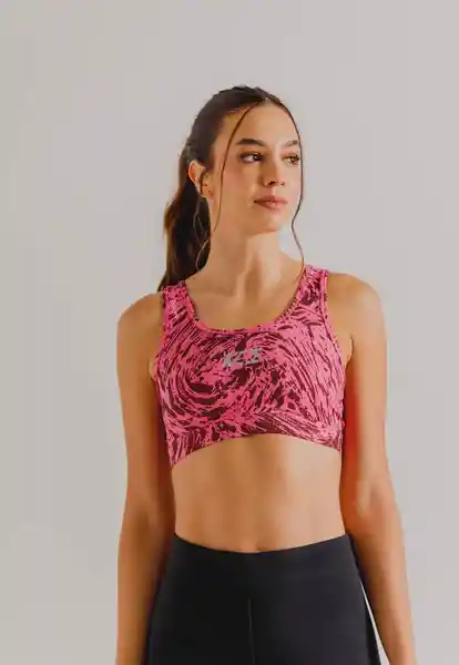 Nike Top Corto Mujer Fucsia Talla M