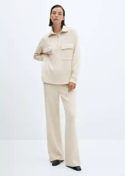 Pantalón Nei Beige Talla XS Mujer Mango