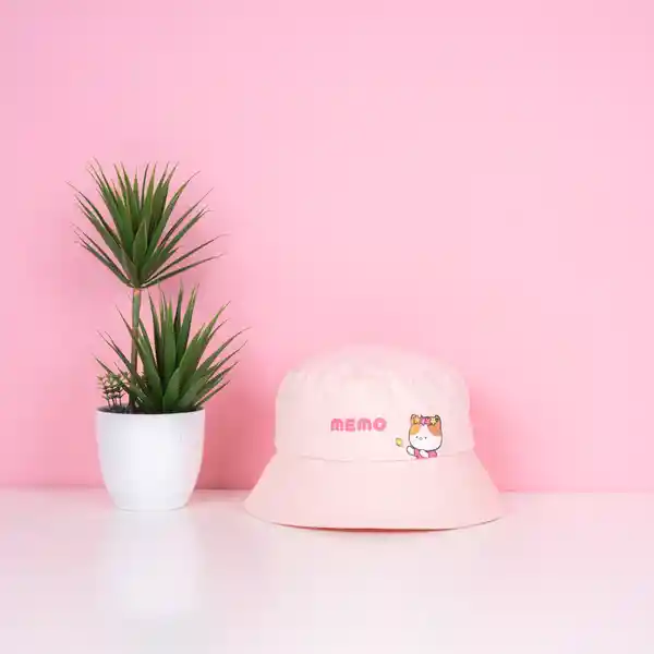 Sombrero Bucket Mini Family Safari Memo Rosa Miniso