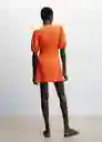 Vestido Mogambo C-H Naranja Talla XS Mujer Mango