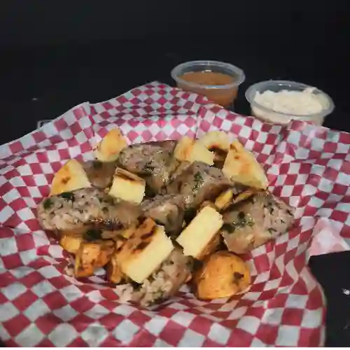 Rellena con Papa Amarilla y Arepa