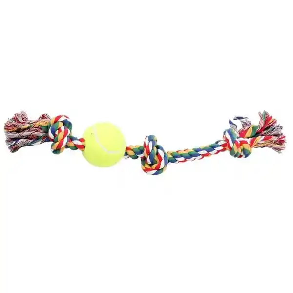 Pawise Hueso de Cuerda Con 3 Nudos y Pelota de Tenis 45.72 cm