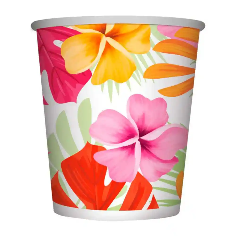 Vasos Carton Paraiso Tropical Sempertex 7703340394220