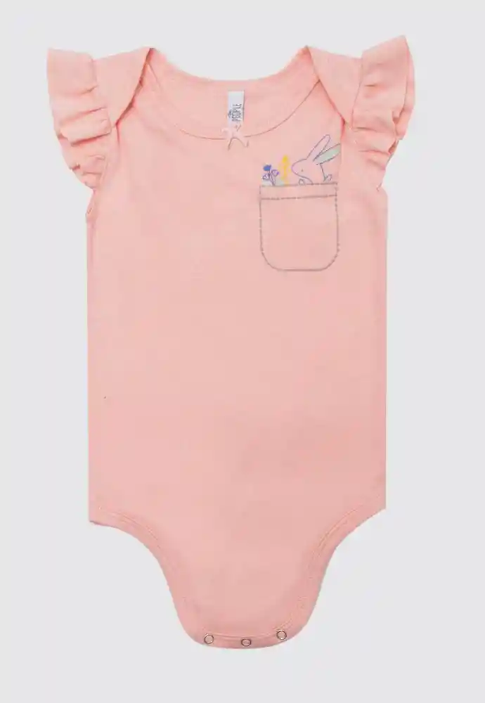 Body Manga Corta 9/12meses - Rosado