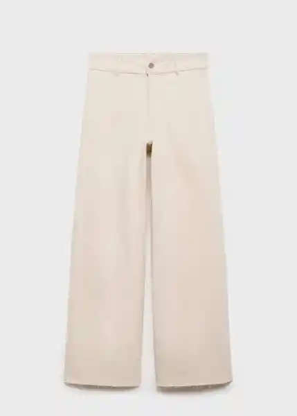 Jean Catherin Off White Talla 34 Mujer Mango