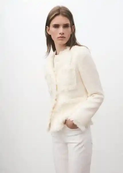 Chaqueta Cloves Offwhite Talla M Mujer Mango