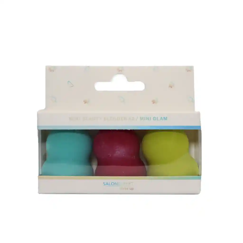 Mini Beauty Blender X3 Aqua/fusia/verd