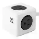 Multitoma en Cubo Con Extensión de Gris Usb 3.0 Metros