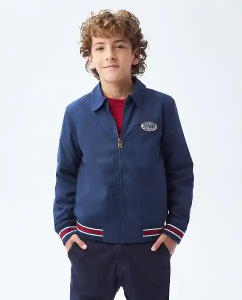 Aviator Graphic Jacket Azul Dark Ultraoscuro Talla 8 Niño Chevignon