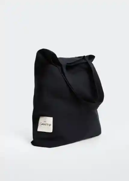 Bolso Nuova Negro G  Mujer Mango