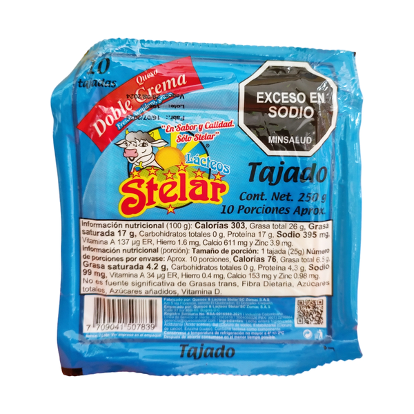 Stelar Queso Doble Crema Tajado 250 g