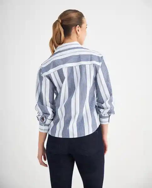 Camisa Azul Medianoche Ultraoscuro Talla M 619F035 Esprit