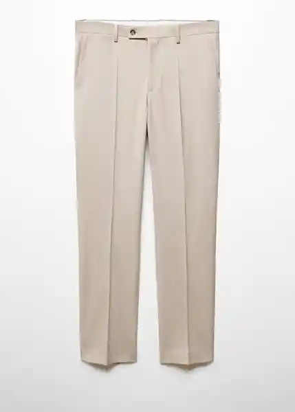 Pantalón Milan Beige Talla 36 Hombre Mango