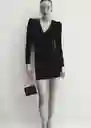 Vestido Xvikypic Negro Talla L Mujer Mango