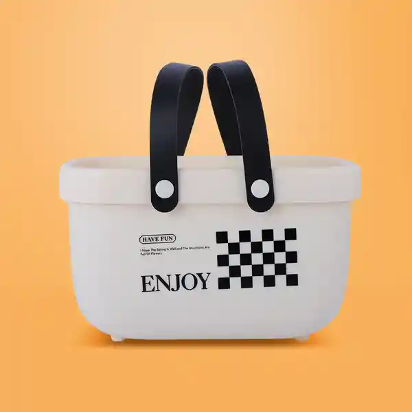 Organizador Plástico de Cesta Para Baño Miniso