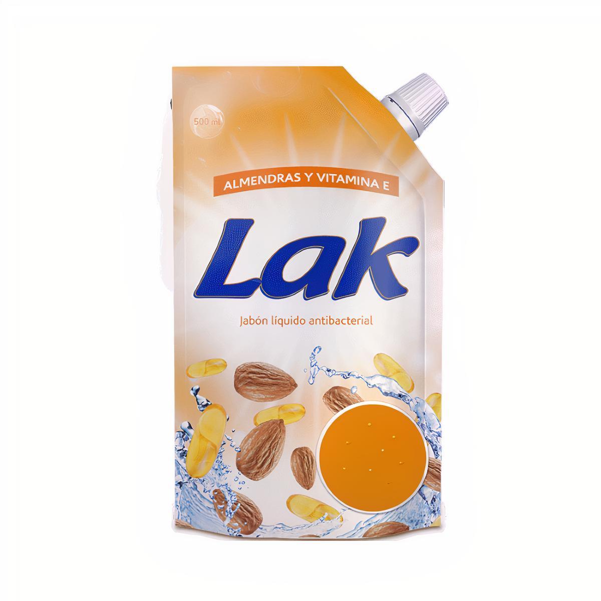 Lak Jabón Liquido Almendra Vitamina E Doy Pack 500 ml