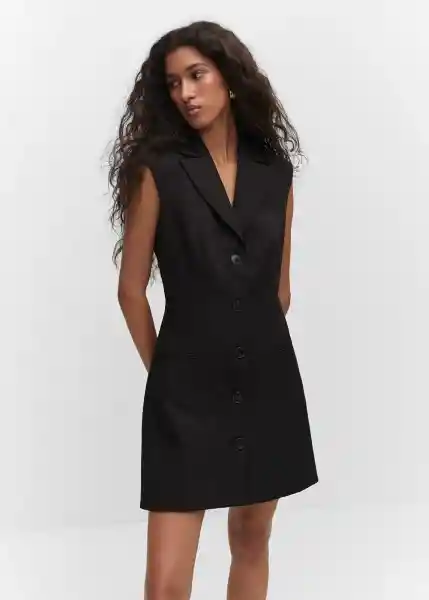 Vestido Jeane Negro Talla L Mujer Mango