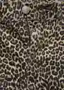 Short Leopard Marrón Talla 38 Mujer Mango