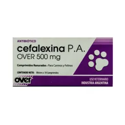 Over Cefalexina para Gatos y Perros (500 mg) 