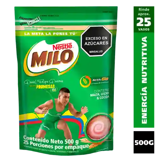 Modificador de leche MILO a base de malta y cocoa x 500g