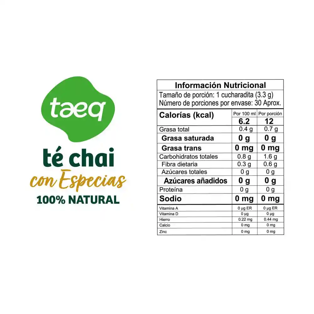 Té Taeq Chai Con Especias (100 Gr)