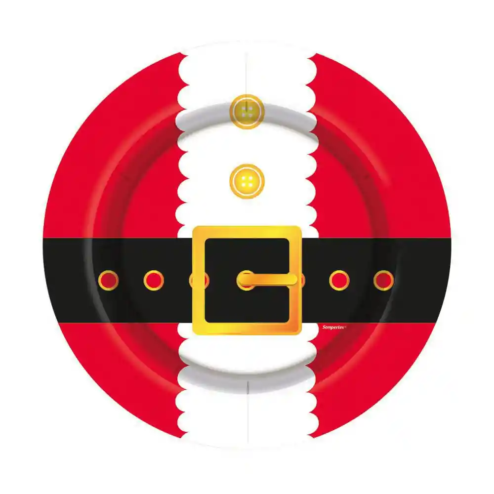 Plato Navidad X 8 Sempertex Sin Ref