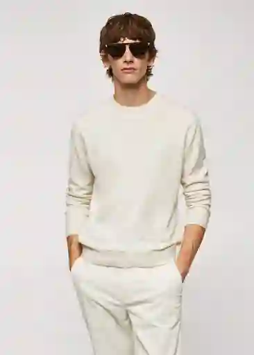 Jersey Lotus Offwhite Talla L Hombre Mango