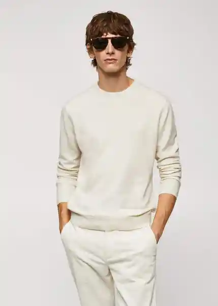 Jersey Lotus Offwhite Talla L Hombre Mango