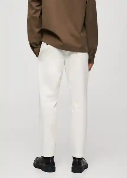 Pantalón Prato Blanco Talla 38 Hombre Mango