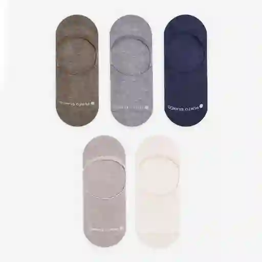 Medias Casuales Tipo Baletas Masculino Marbella X5 Punto Blanco Talla 10-12