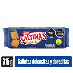 Galletas dulces SALTINAS DORÉ tipo cracker 3 tacos x 315g