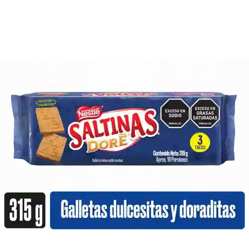 Galletas dulces SALTINAS DORÉ tipo cracker 3 tacos x 315g