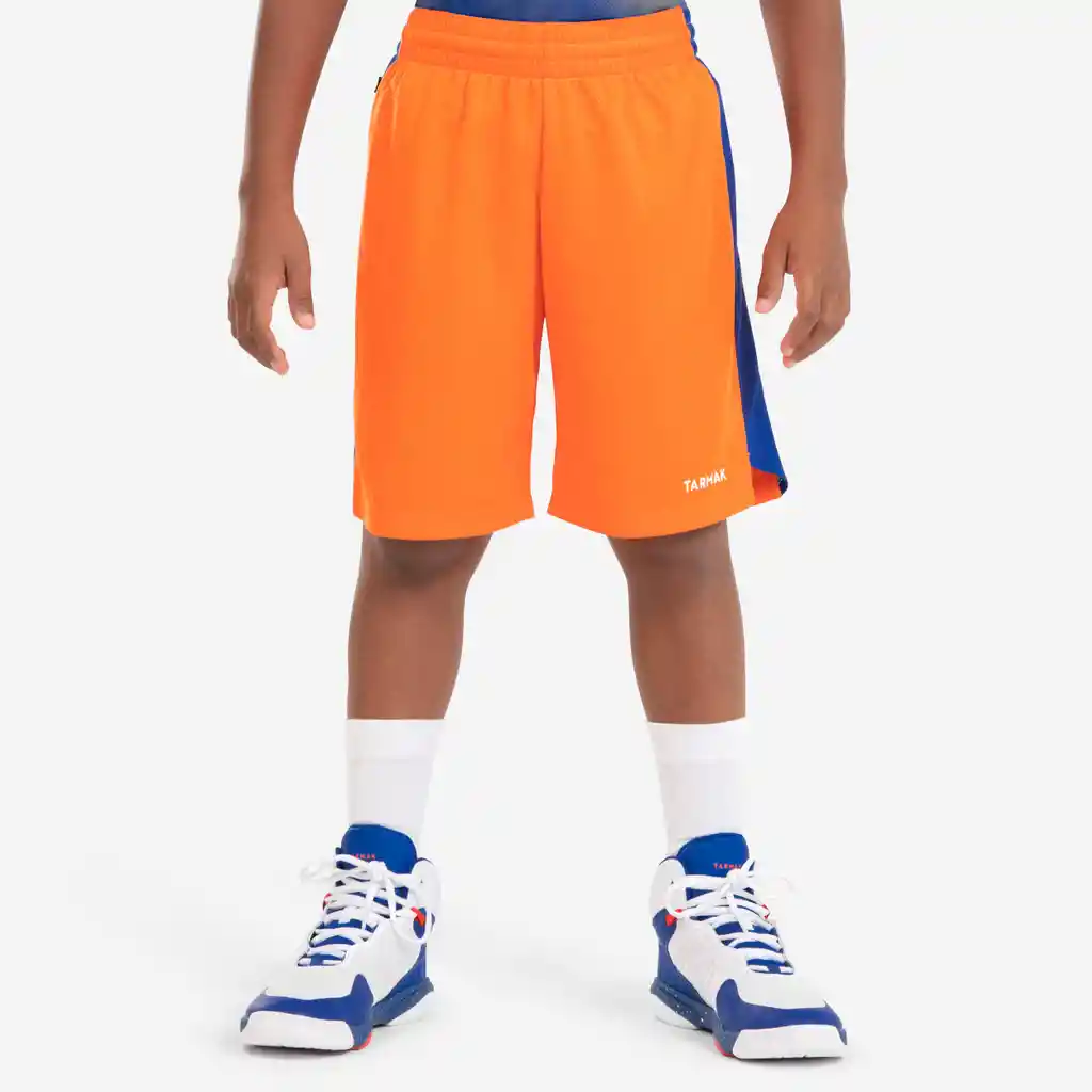 Pantaloneta de Baloncesto Para Niños Tarmak Sh500 Naranja
