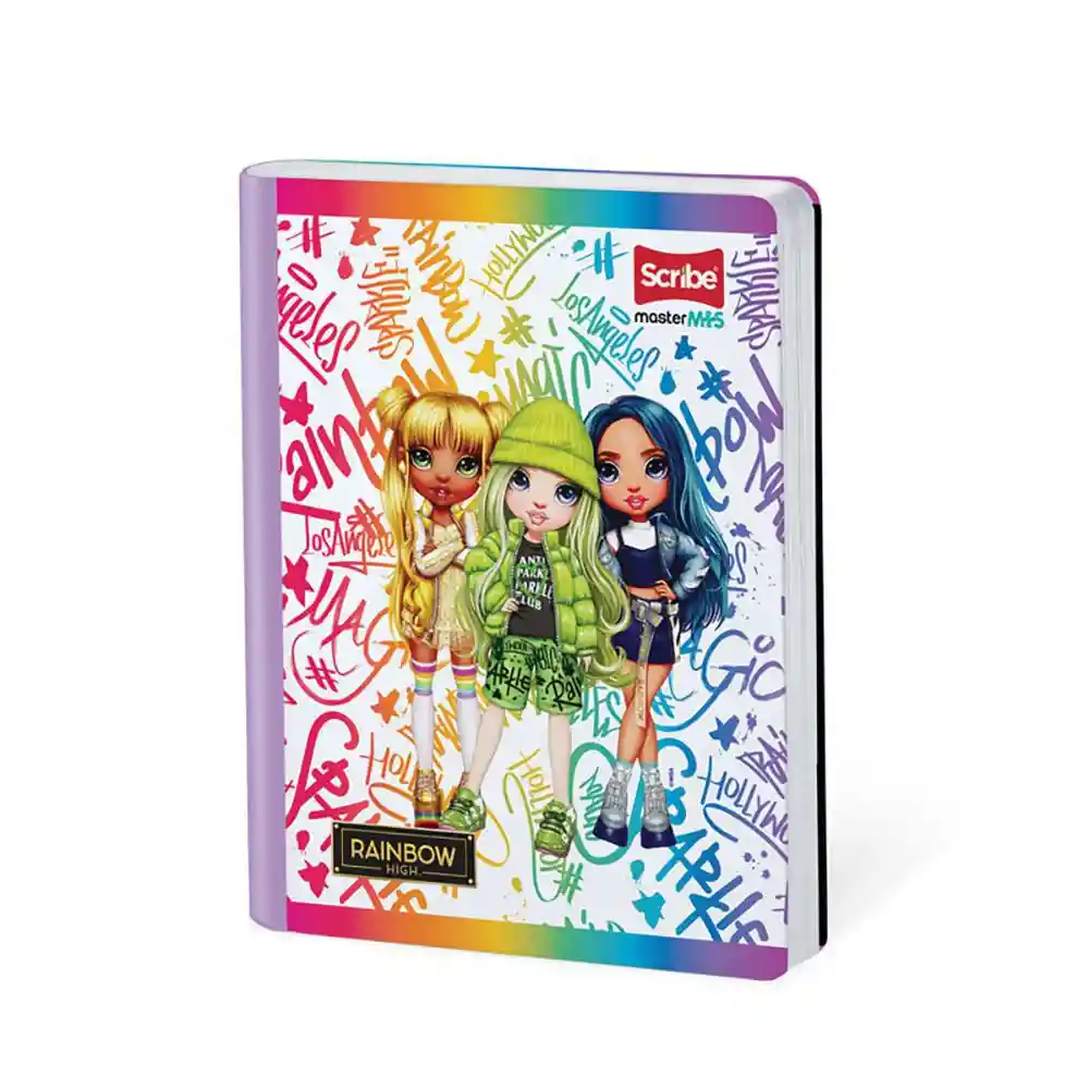 Cuaderno Rainbow Master Mas Cuadriculado 100 Hojas Cosido Scribe