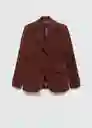 Blazer Americana Velveton Vino Talla M Mujer Mango