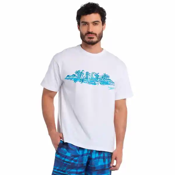 Camiseta Manga Corta Island Tour Hombre Talla XL Speedo