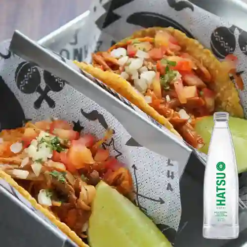 Combo Pulled Pork + Hatsu Mineral con Gas 300 ml
